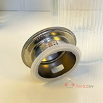 Çizgili Cam Sürahi – Metal Kapaklı