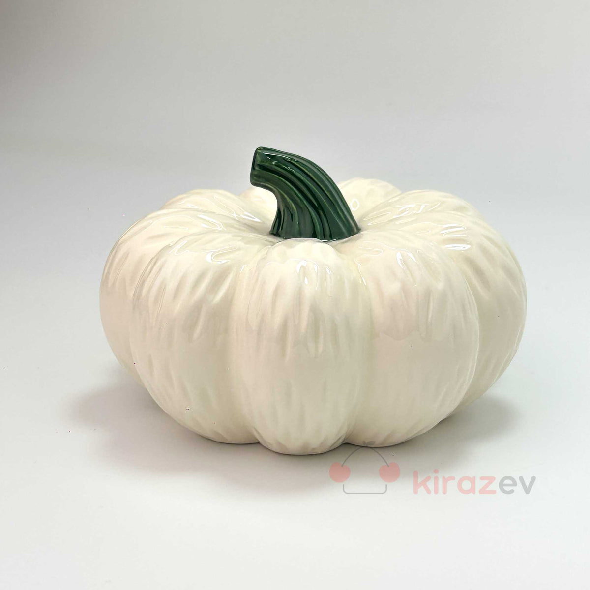 Dekoratif Seramik Kabak Beyaz Büyük Boy