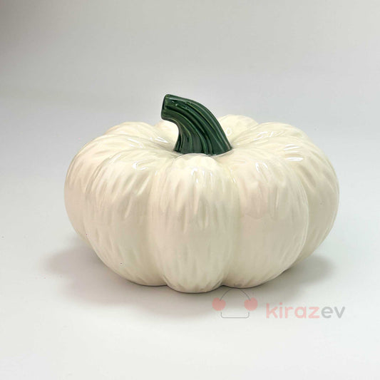 Dekoratif Seramik Kabak Beyaz Büyük Boy