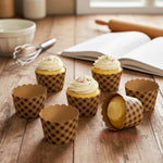 Desenli Yuvarlak Muffin Kapsülü 24’lü - Kiraz Ev