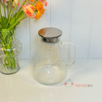 Dokulu Cam Sürahi – Metal Kapaklı