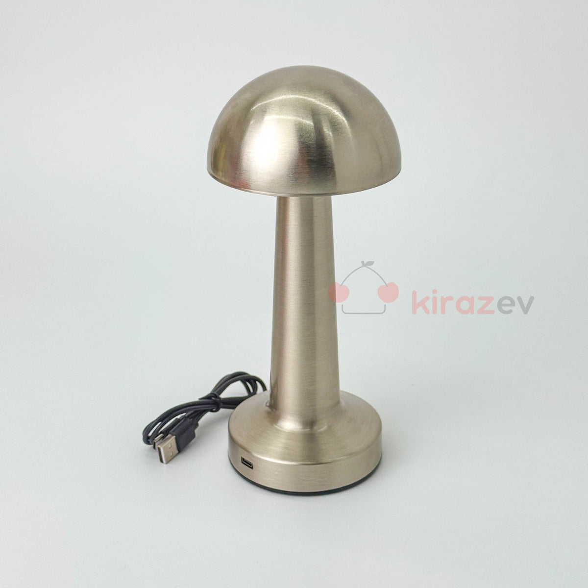 Dokunmatik 3 Modlu Şarjlı Mantar Lamba Gümüş