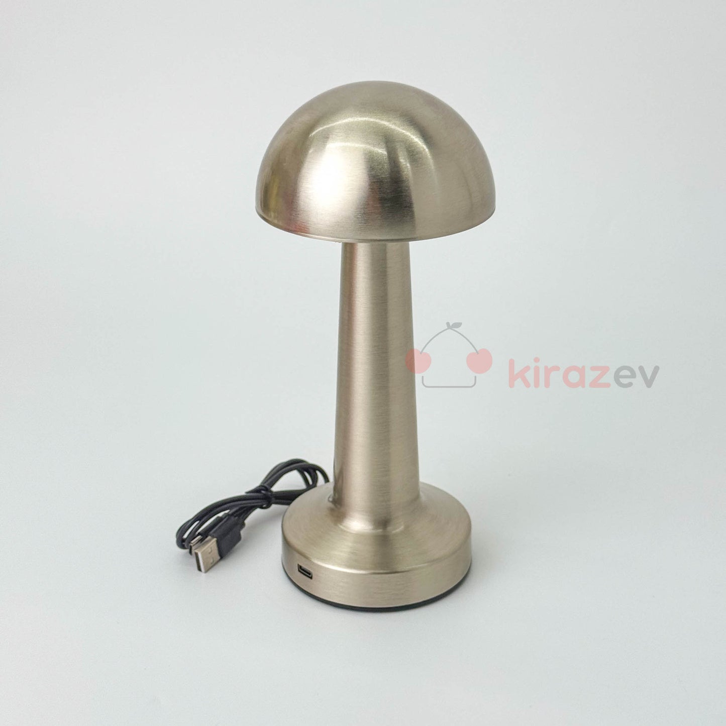 Dokunmatik 3 Modlu Şarjlı Mantar Lamba Gümüş