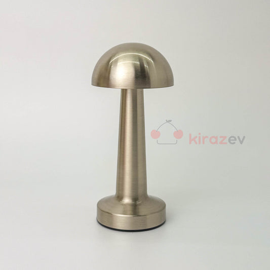 Dokunmatik 3 Modlu Şarjlı Mantar Lamba Gümüş