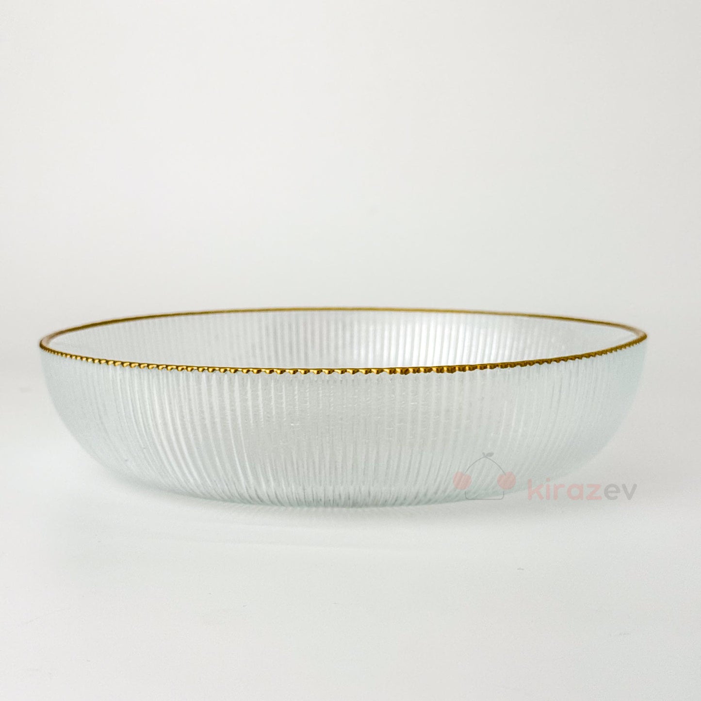 Yaldızlı Cam Salata Kasesi