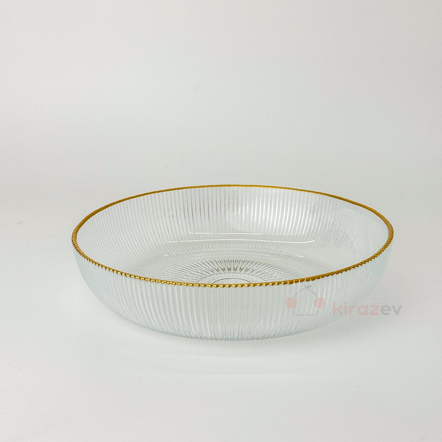 Yaldızlı Cam Salata Kasesi