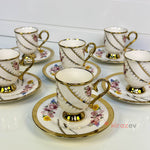 Elegance Serisi Altın Yaldızlı 6’lı Kahve Fincanı Seti