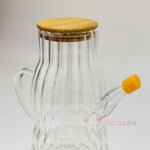 Flora Deco Orange Cam Yağdanlık 900 ml – Bambu Kapaklı