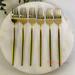 Gold Yemek Çatalı 6’lı Set (21 cm)