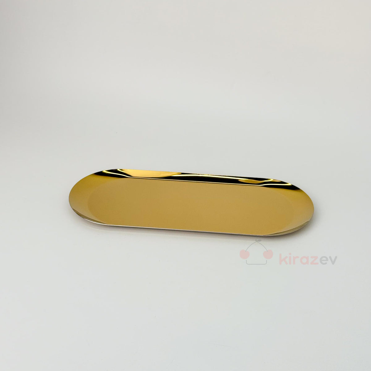 Gold Metal Kayık Tabak 2'li