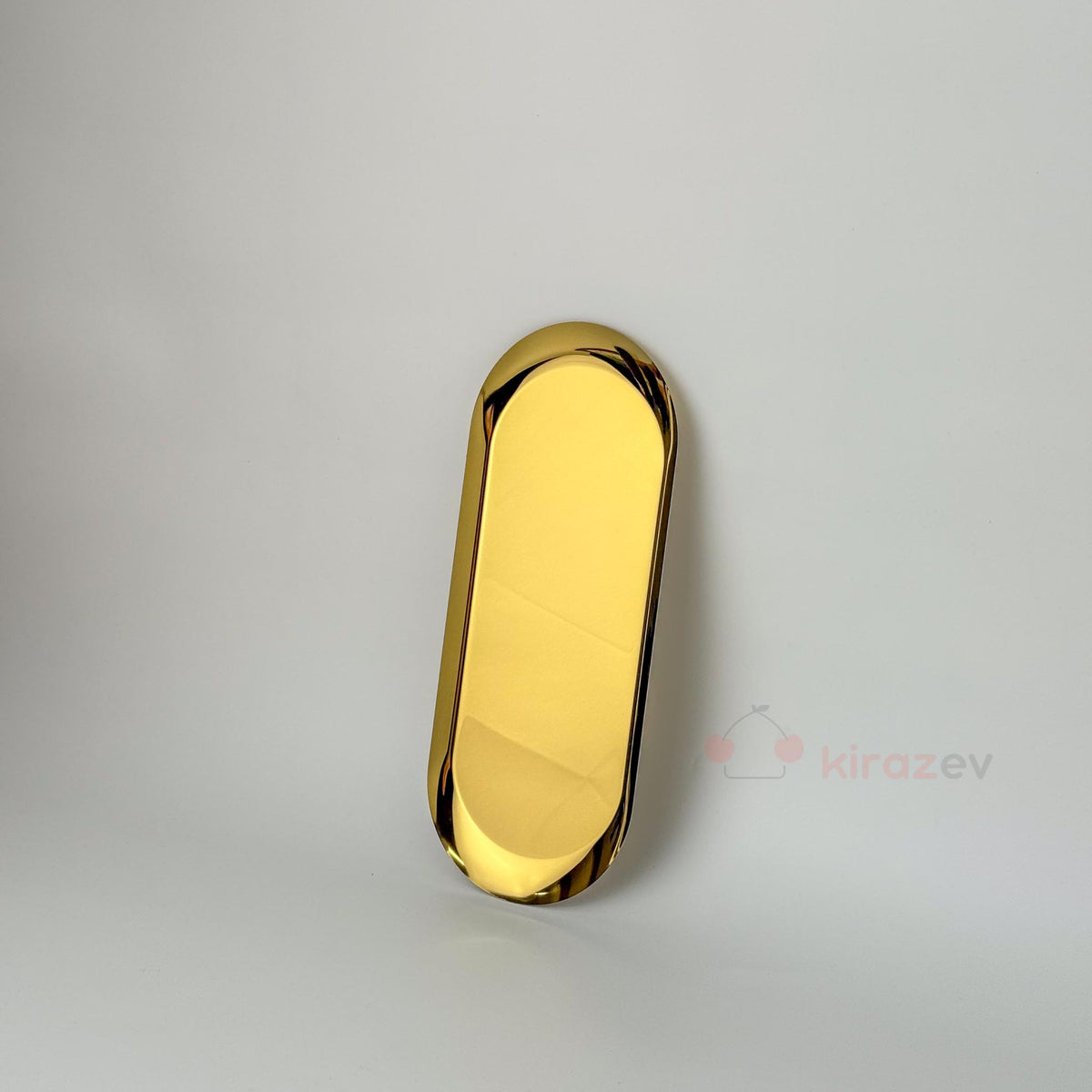 Gold Metal Kayık Tabak 2'li