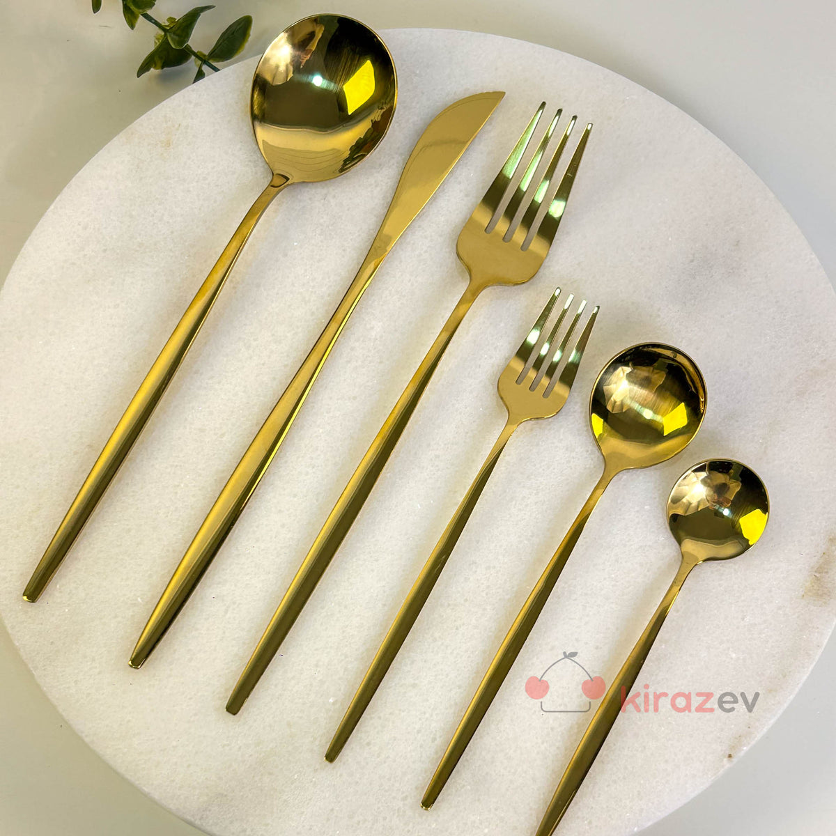 36 Parça Gold Çatal Bıçak Kaşık Takımı – 6 Kişilik