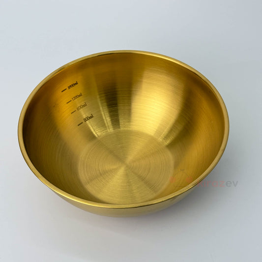 Gold Ölçekli Paslanmaz Kase 1600ml