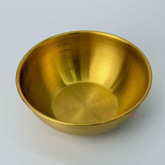 Gold Ölçekli Paslanmaz Kase 1200ml