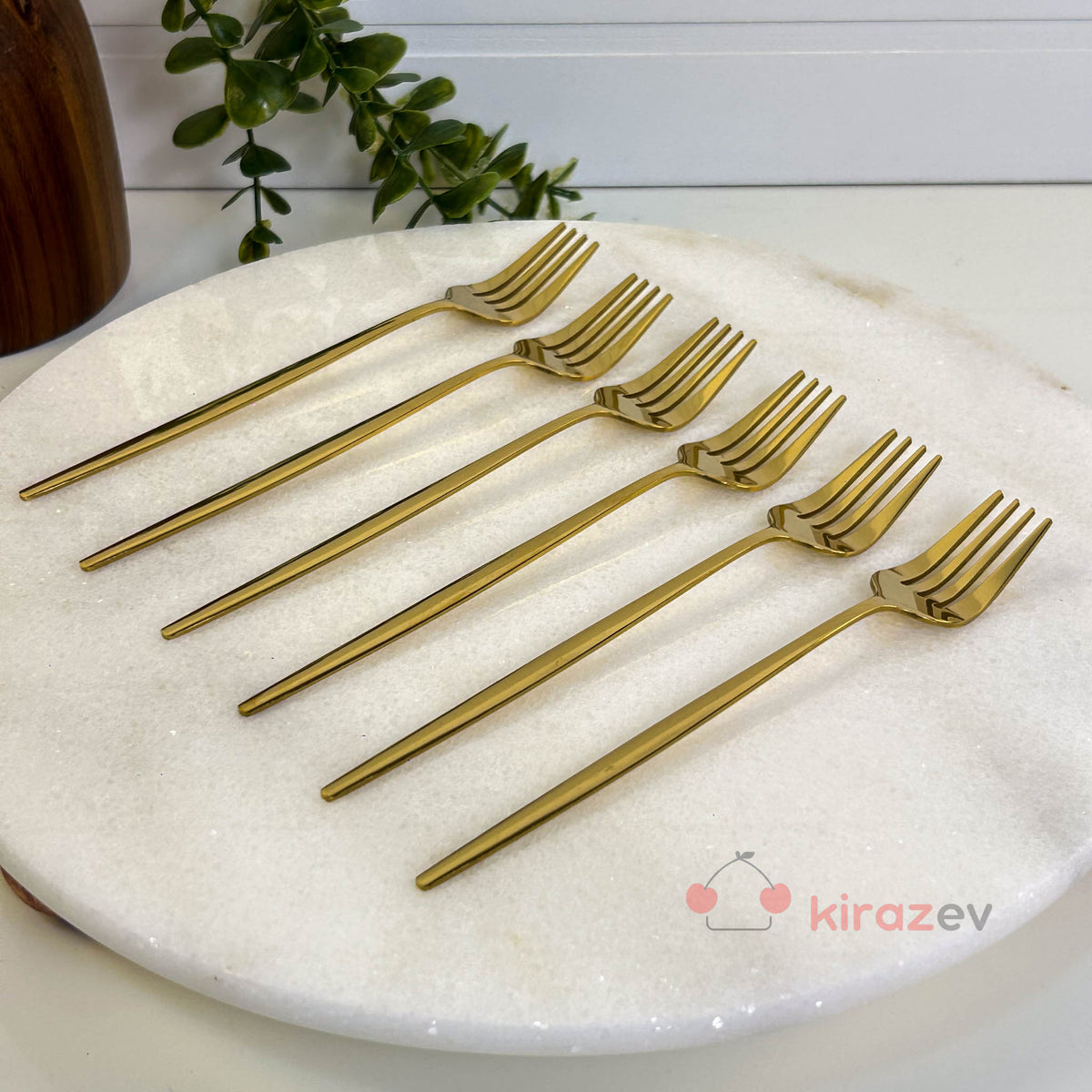 Gold Küçük Çatal 6’lı Set (16 cm)