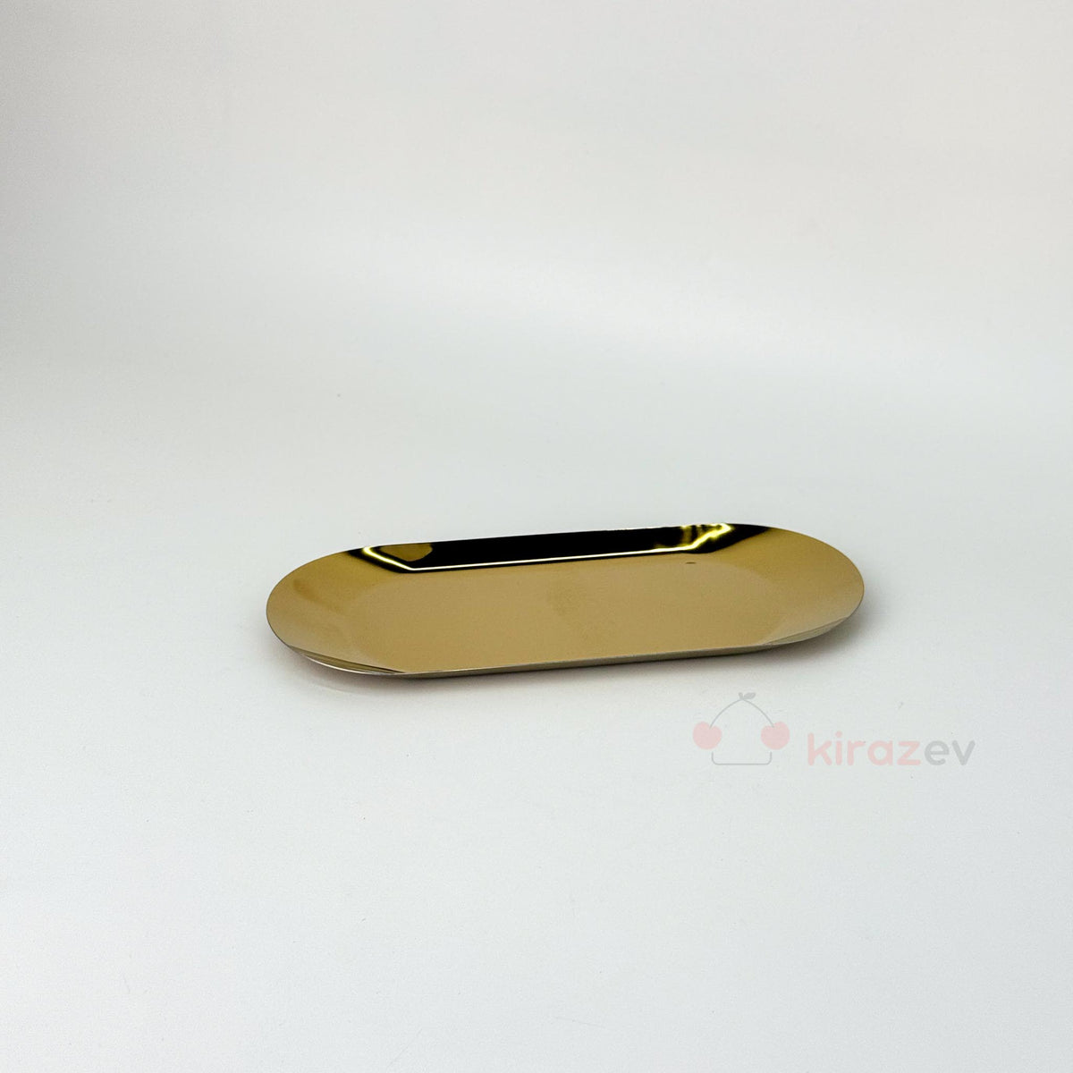 Gold Metal Kayık Tabak 2'li