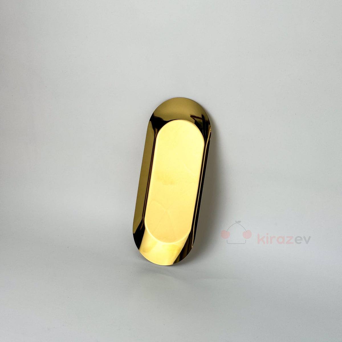 Gold Metal Kayık Tabak 2'li