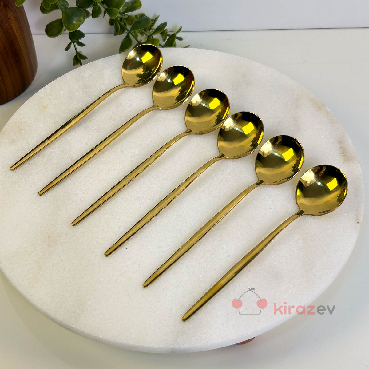 Gold Tatlı Kaşığı 6'lı Set (15.5 cm)