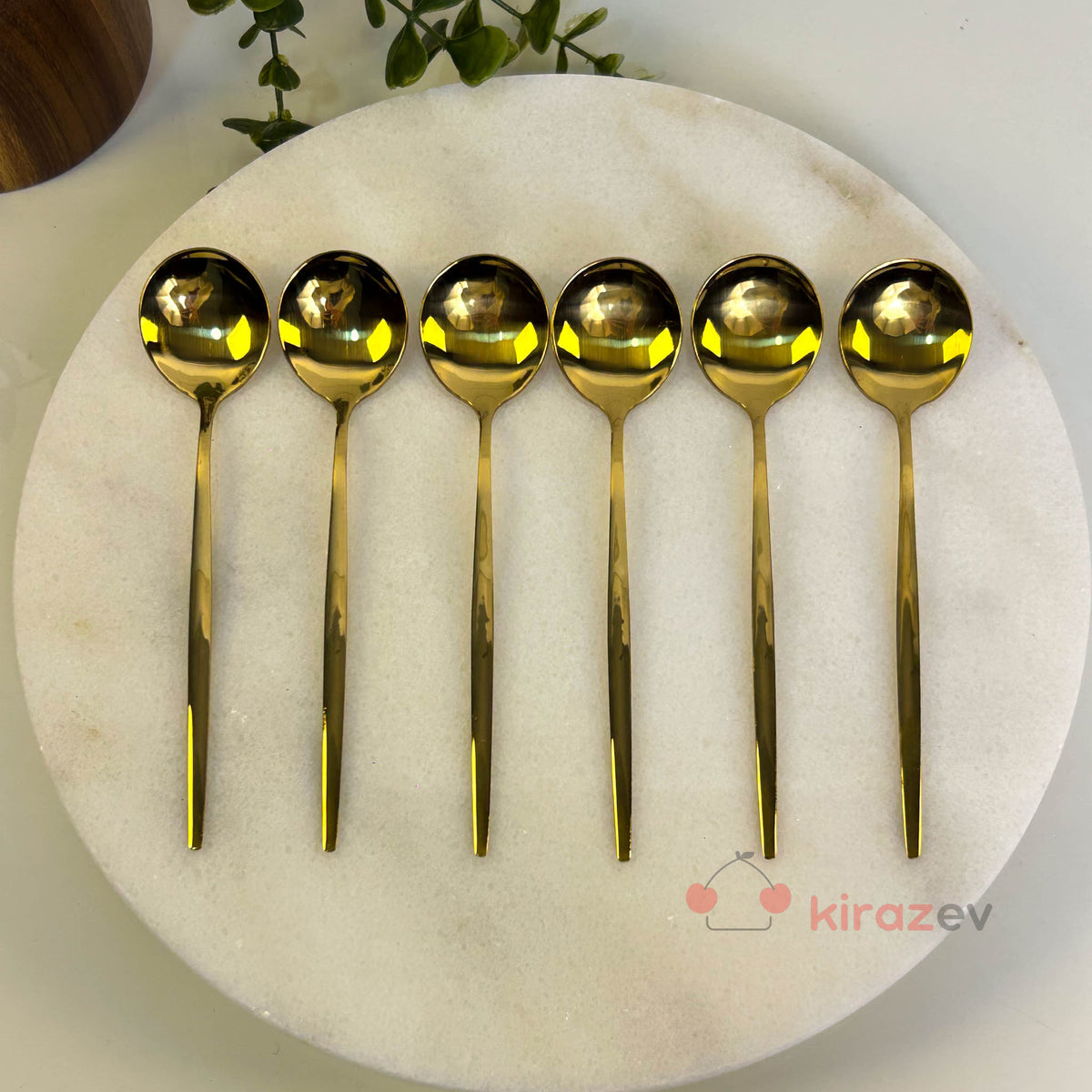 Gold Tatlı Kaşığı 6'lı Set (15.5 cm)