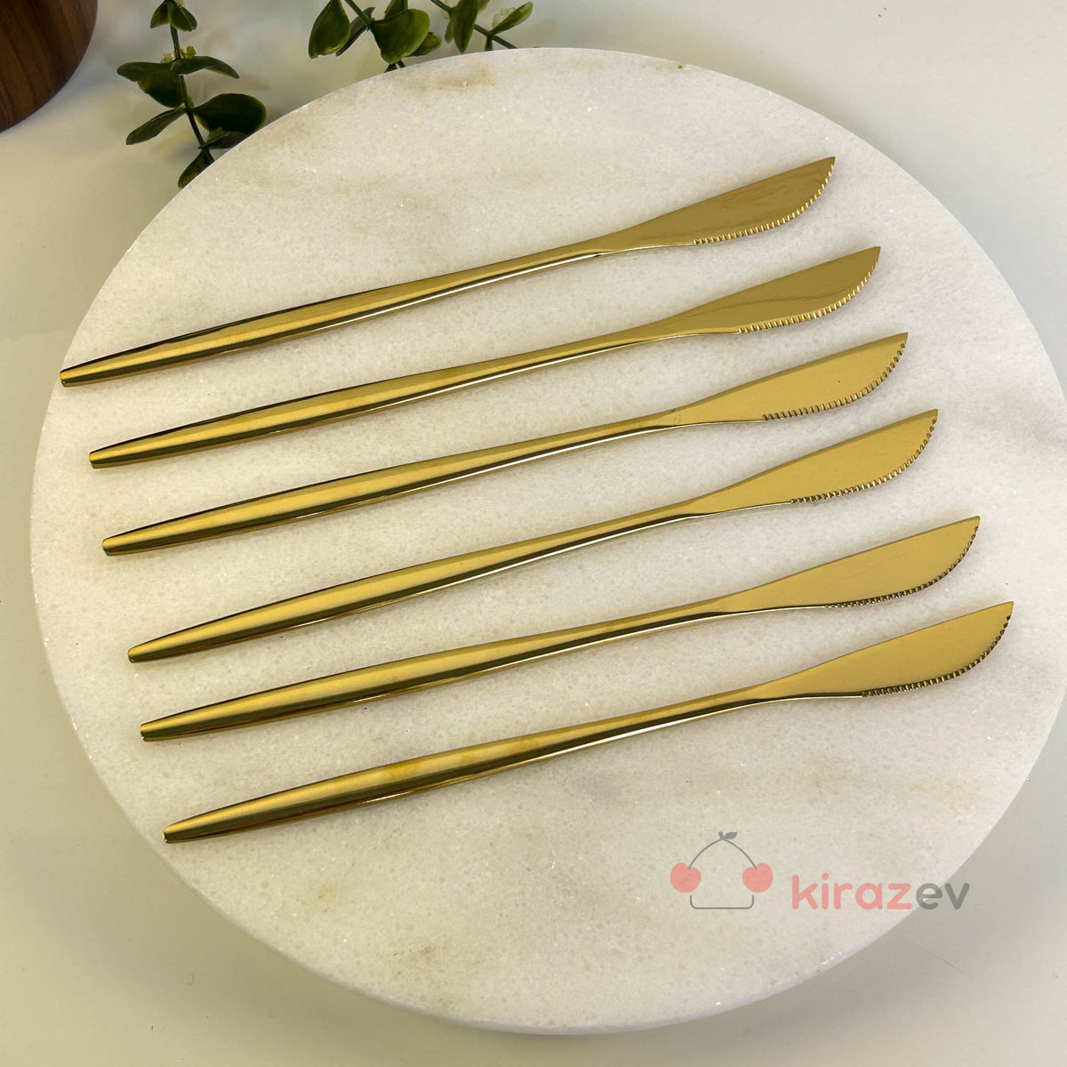 Gold Yemek Bıçağı 6’lı Set (22 cm)