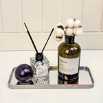 Gri Dikdörtgen Aynalı Sunum Tepsisi | Dekoratif Tepsi