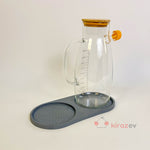 Gri Oval Silikon Yağdanlık Altı Kaymaz