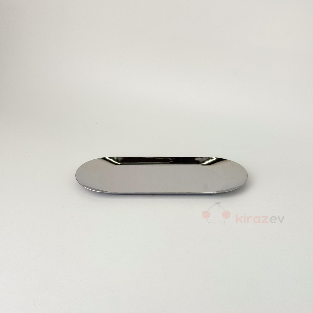 Gümüş Metal Kayık Tabak 2'li