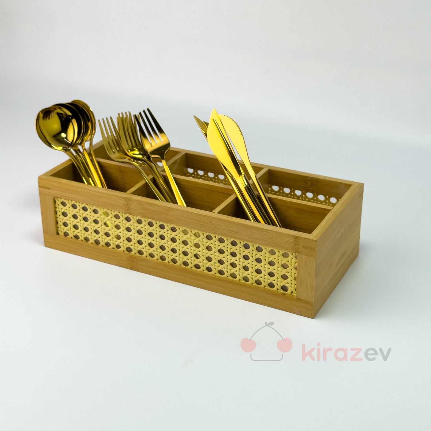 Hazeranlı Bambu Kaşıklık Organizer