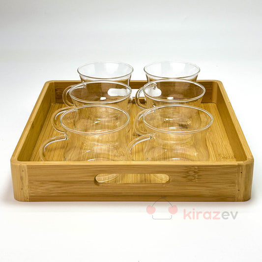 Isıya Dayanıklı Cam Çay Fincanı 6’lı Set – Şeffaf ve Zarif