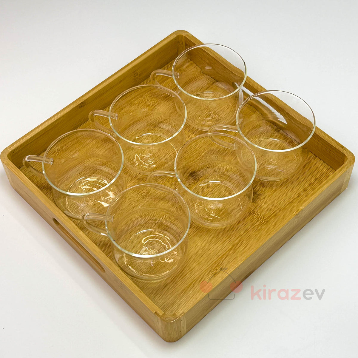 Isıya Dayanıklı Cam Çay Fincanı 6’lı Set – Şeffaf ve Zarif