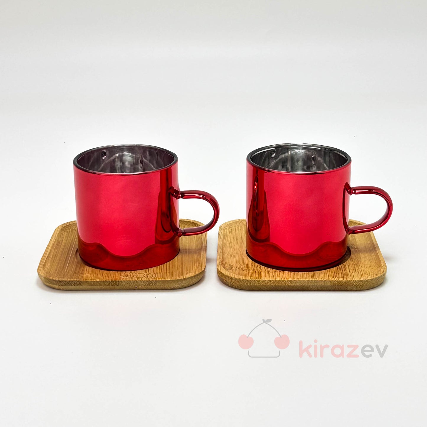 Kırmızı Borosilikat Fincan Takımı 2’li