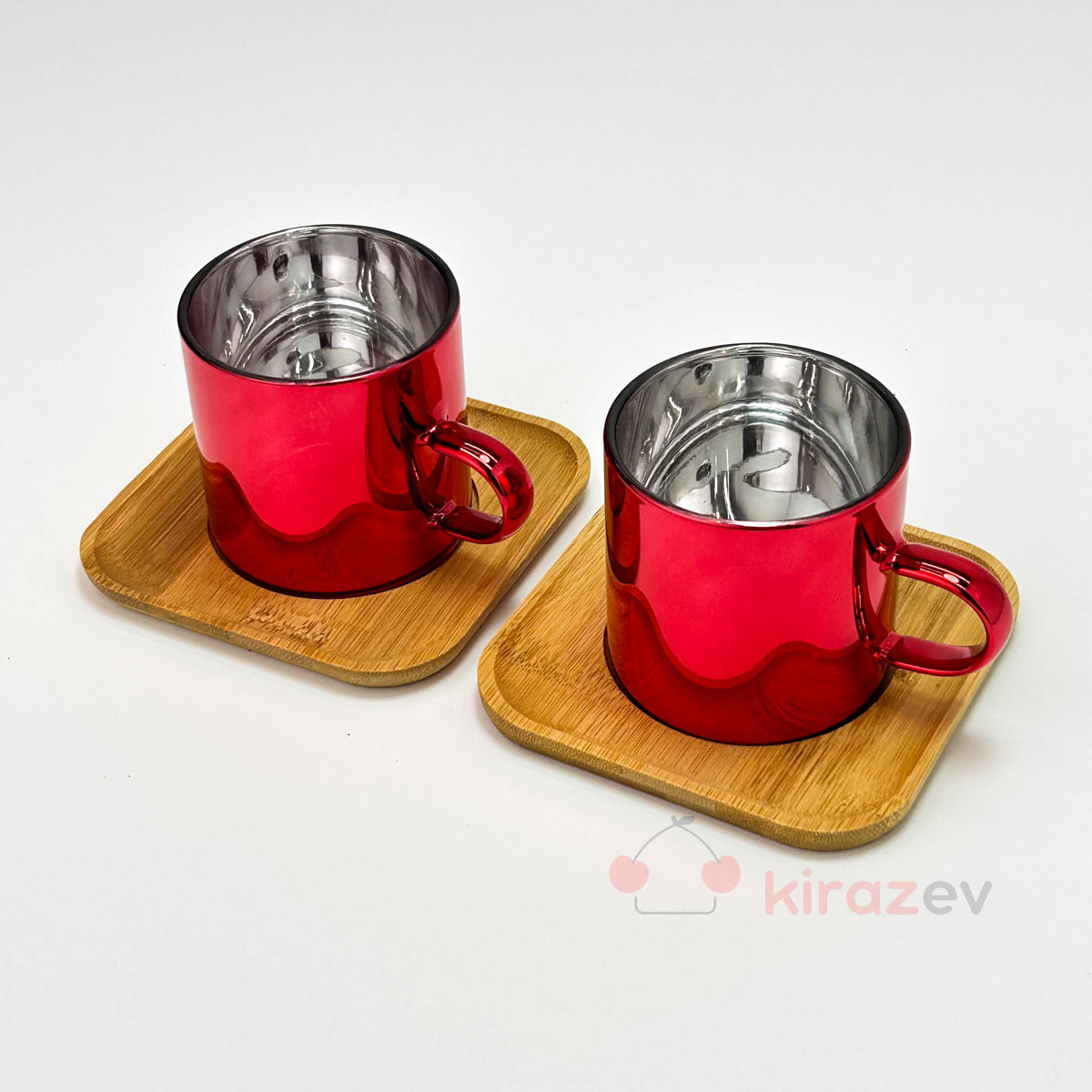 Kırmızı Borosilikat Fincan Takımı 2’li