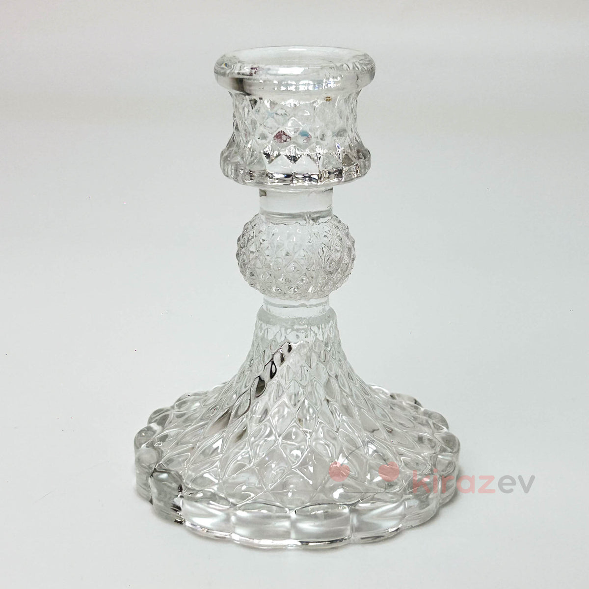 Kristal İşlemeli Cam Şamdan