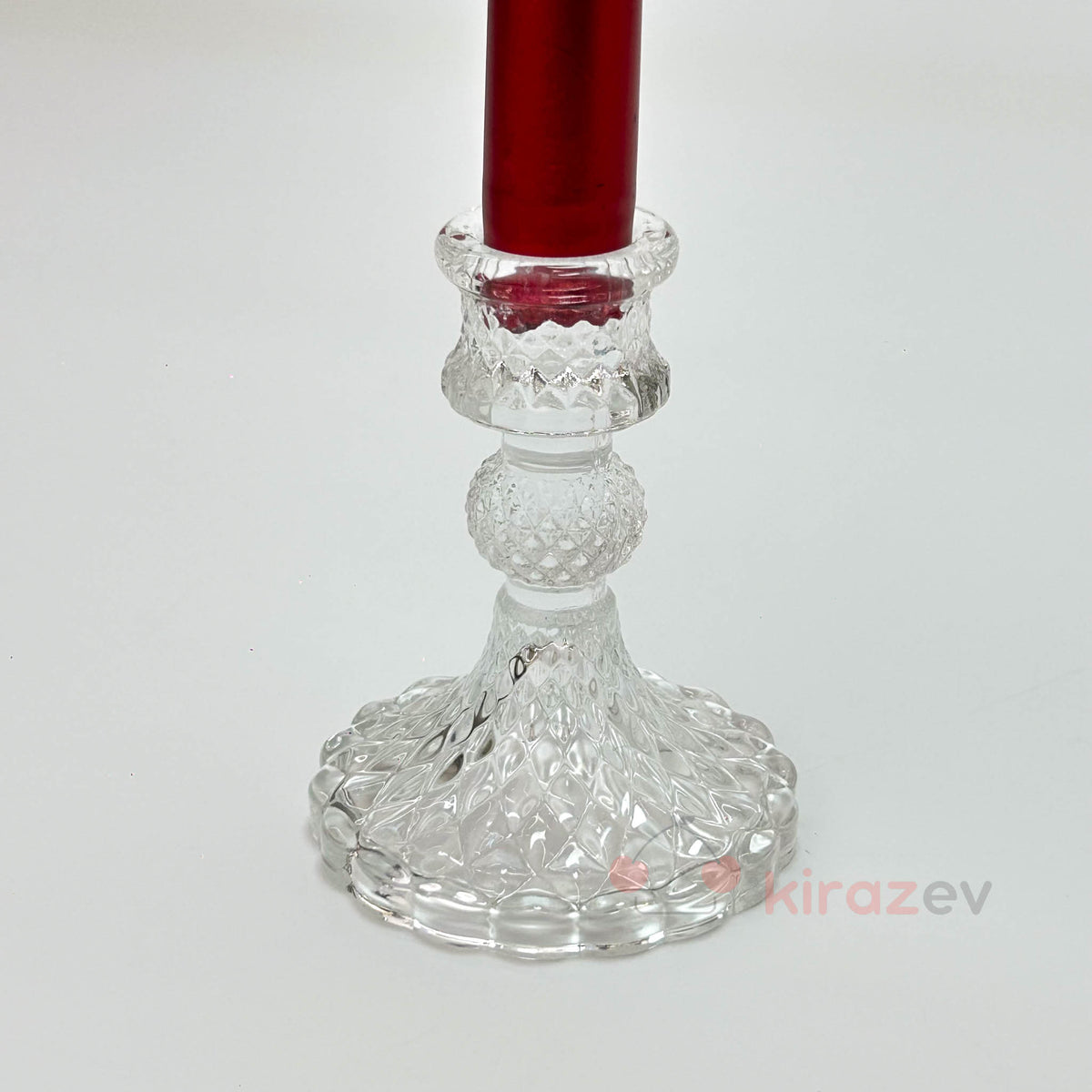 Kristal İşlemeli Cam Şamdan