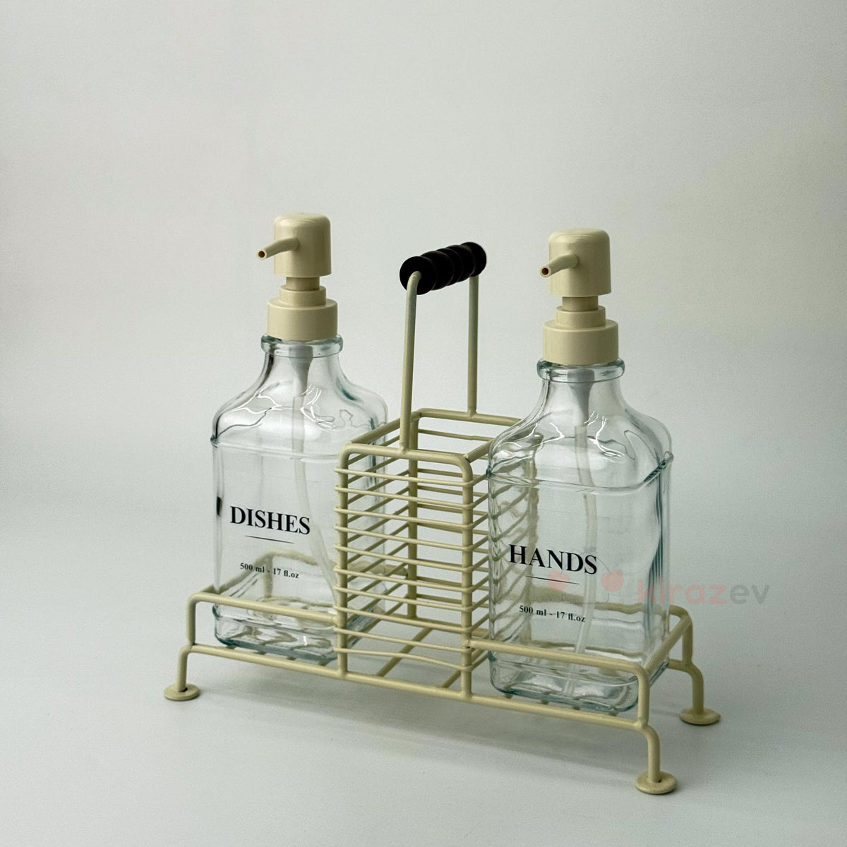 Stantlı Sıvı Sabunluk Krem 2'li