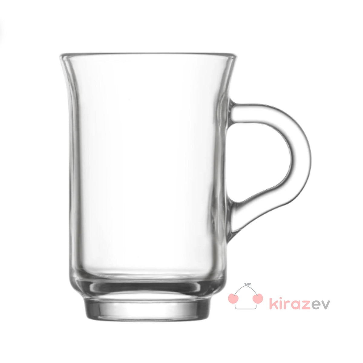 LAV Ada Kulplu Çay Bardağı 155 cc – 6’lı Set - Kiraz Ev