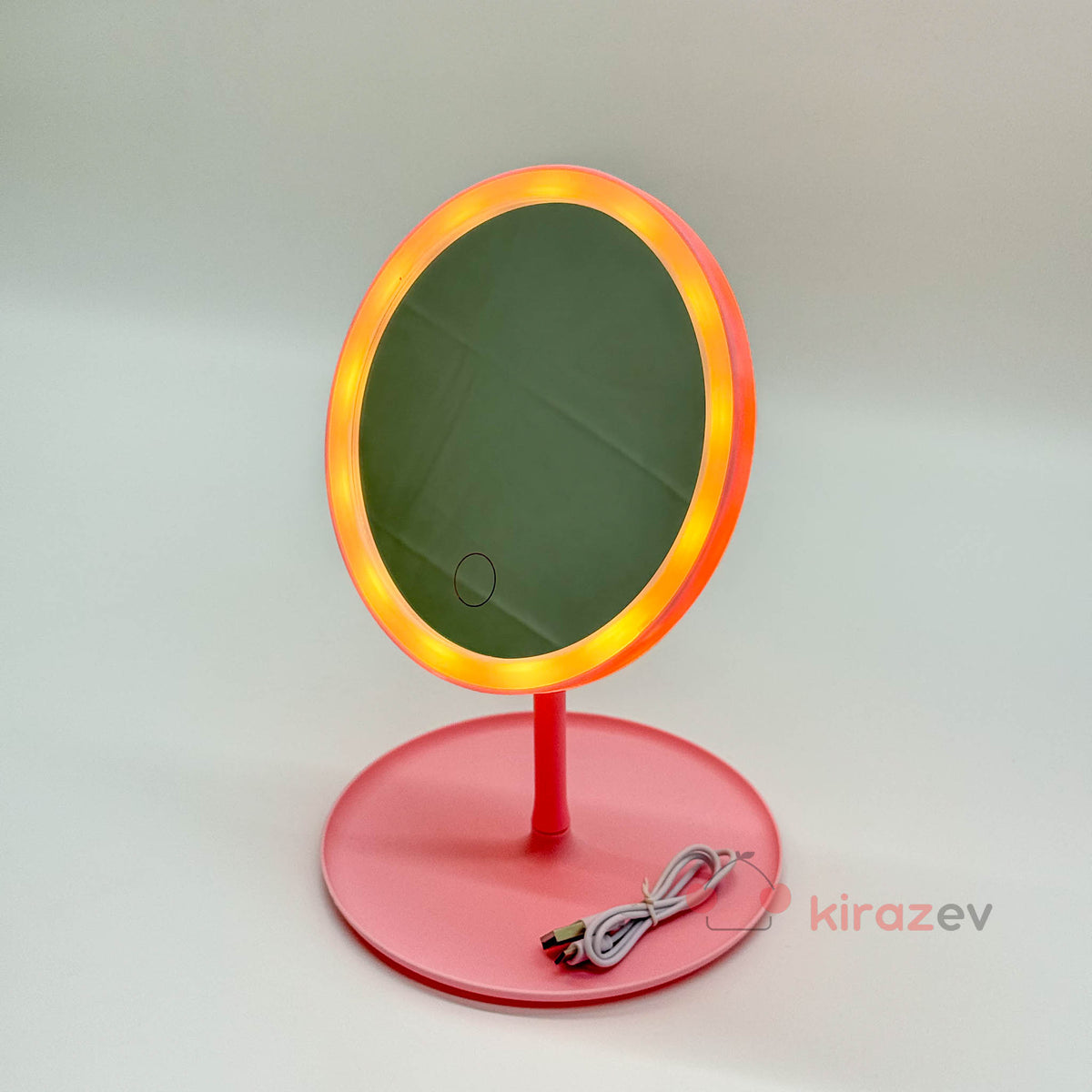 Led Işıklı Makyaj Aynası Pembe - Kiraz Ev