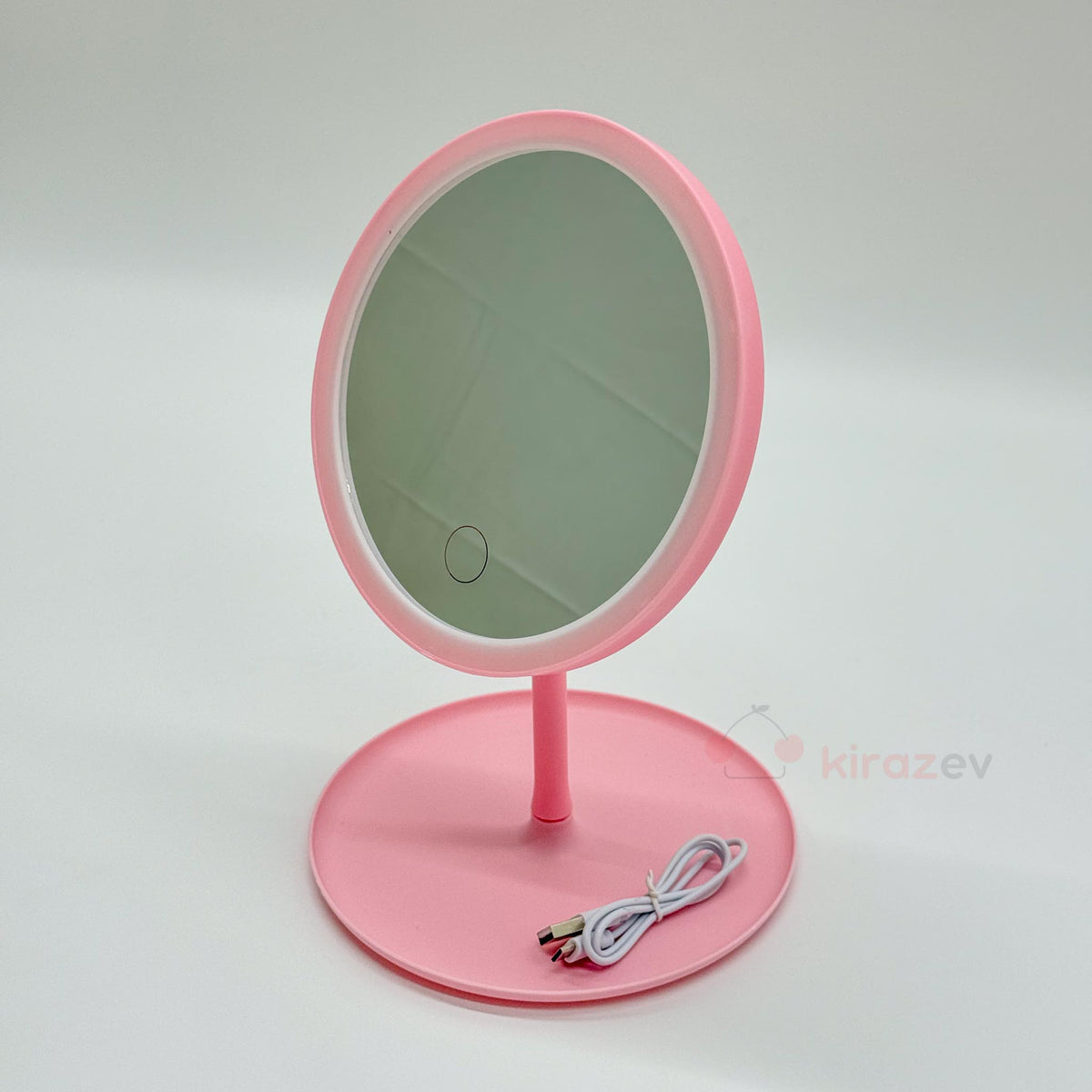 Led Işıklı Makyaj Aynası Pembe