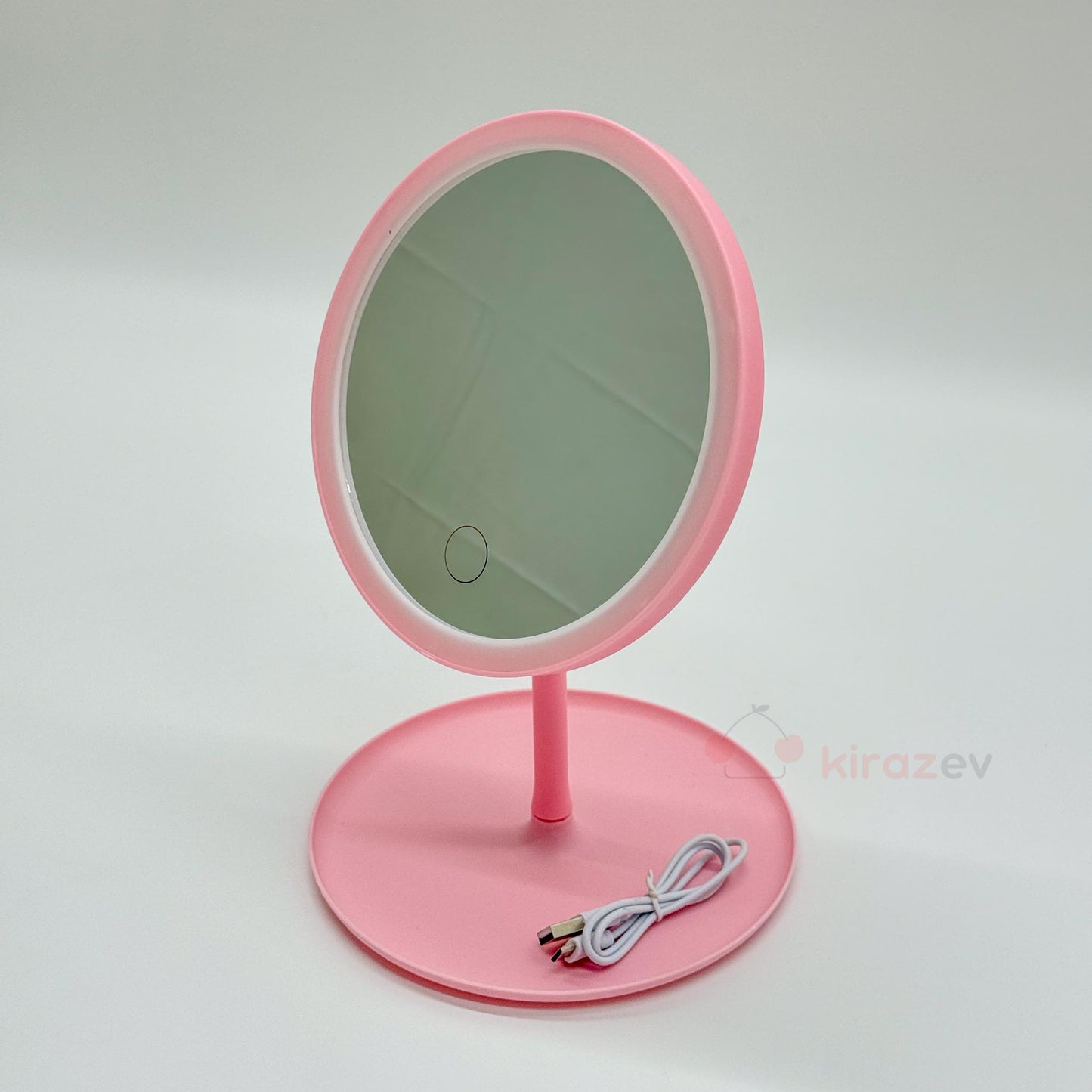 Led Işıklı Makyaj Aynası Pembe