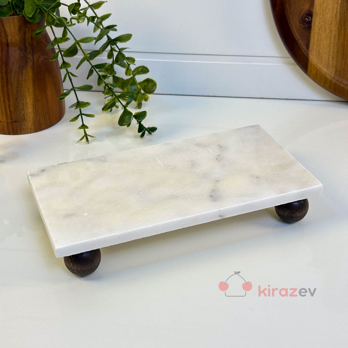 Mermer Top Ayaklı Stand