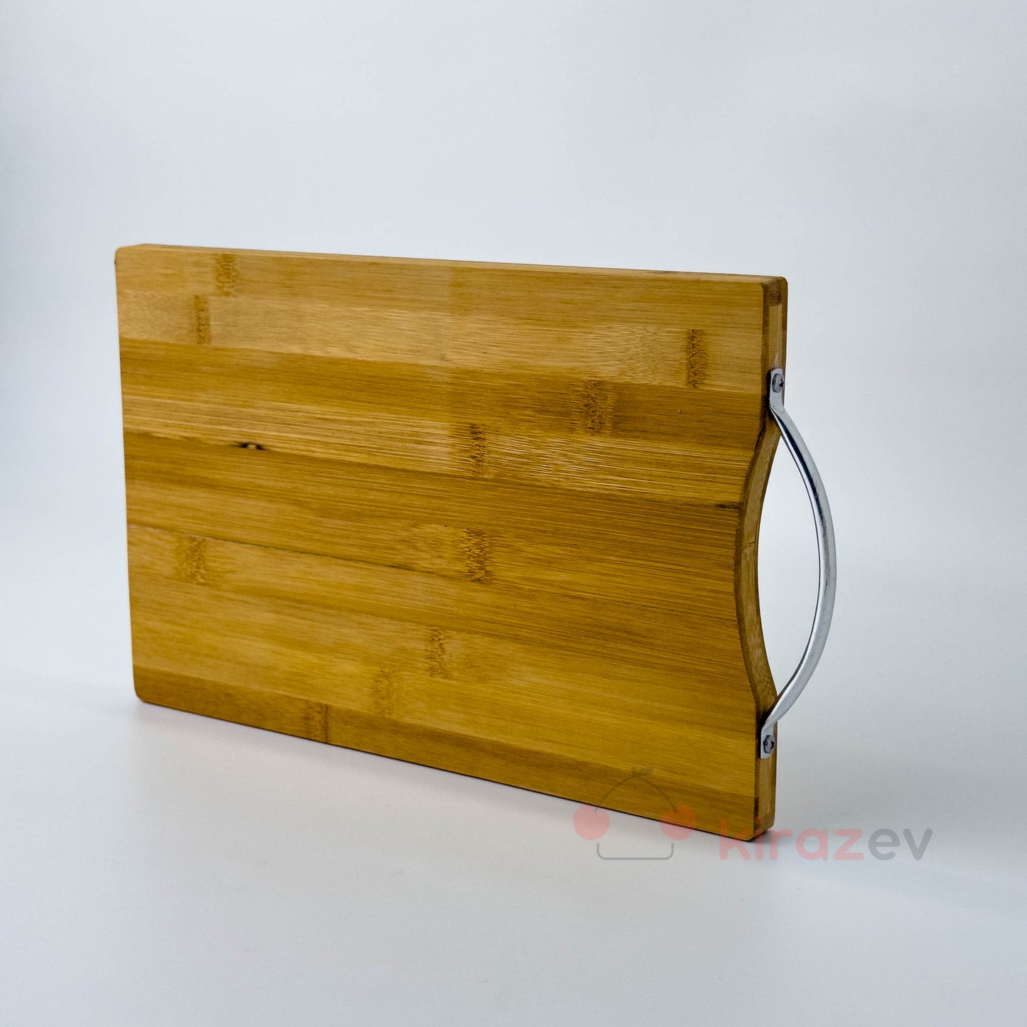 Küçük Metal Kulplu Bambu Kesim Panosu