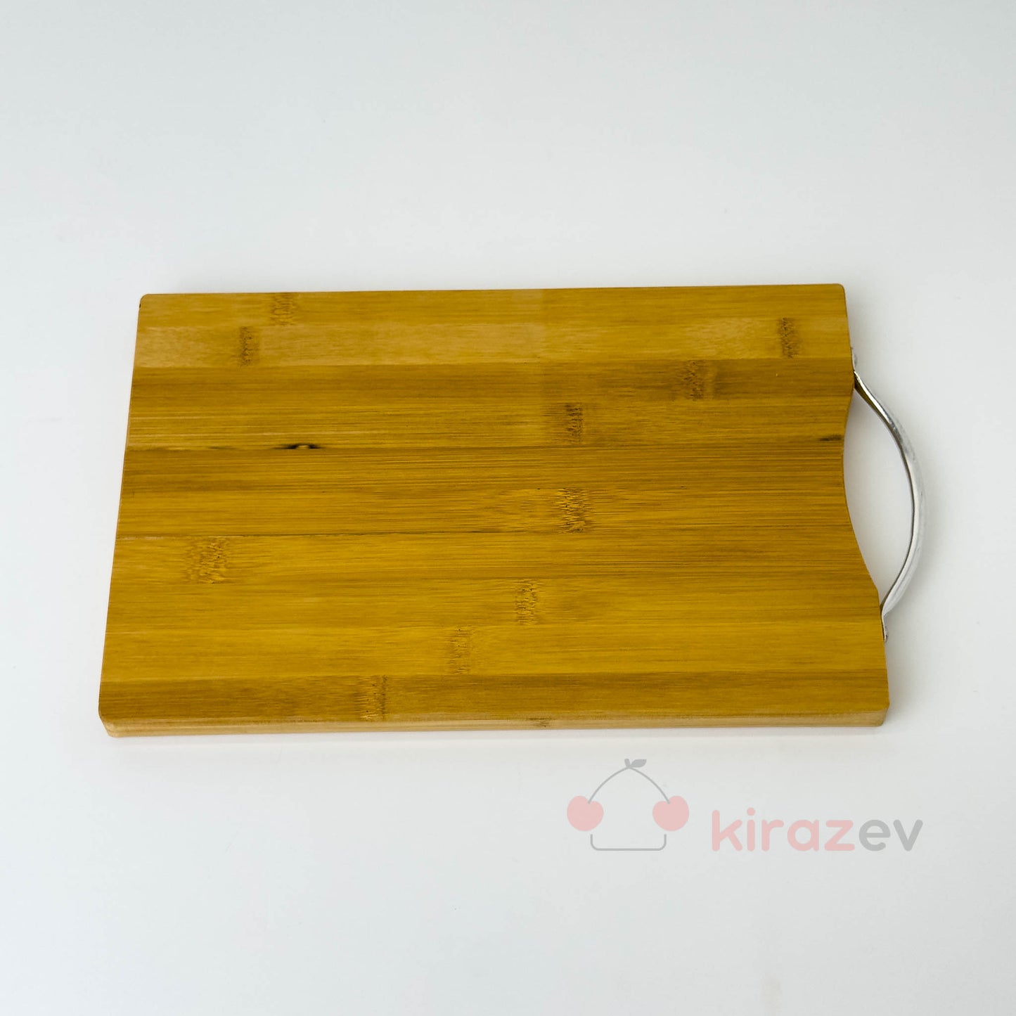 Küçük Metal Kulplu Bambu Kesim Panosu