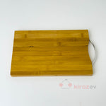 Küçük Metal Kulplu Bambu Kesim Panosu