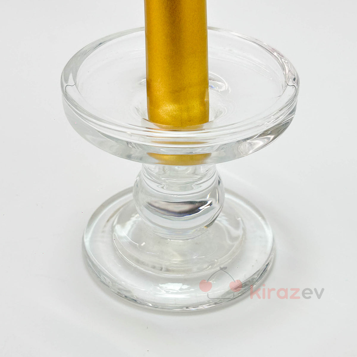 Minimal Şeffaf Cam Şamdan