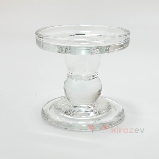 Minimal Şeffaf Cam Şamdan