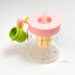 Pembe Kulplu Suluk - Pipetli Bardak