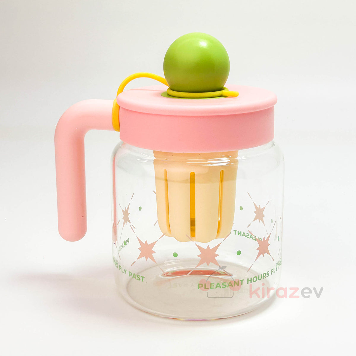 Pembe Kulplu Suluk - Pipetli Bardak