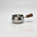 Ölçü Kabı Paslanmaz Çelik ve Ahşap Saplı 6,5 cm