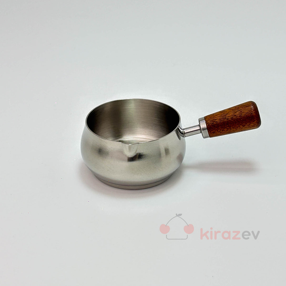 Ölçü Kabı Paslanmaz Çelik ve Ahşap Saplı 6,5 cm