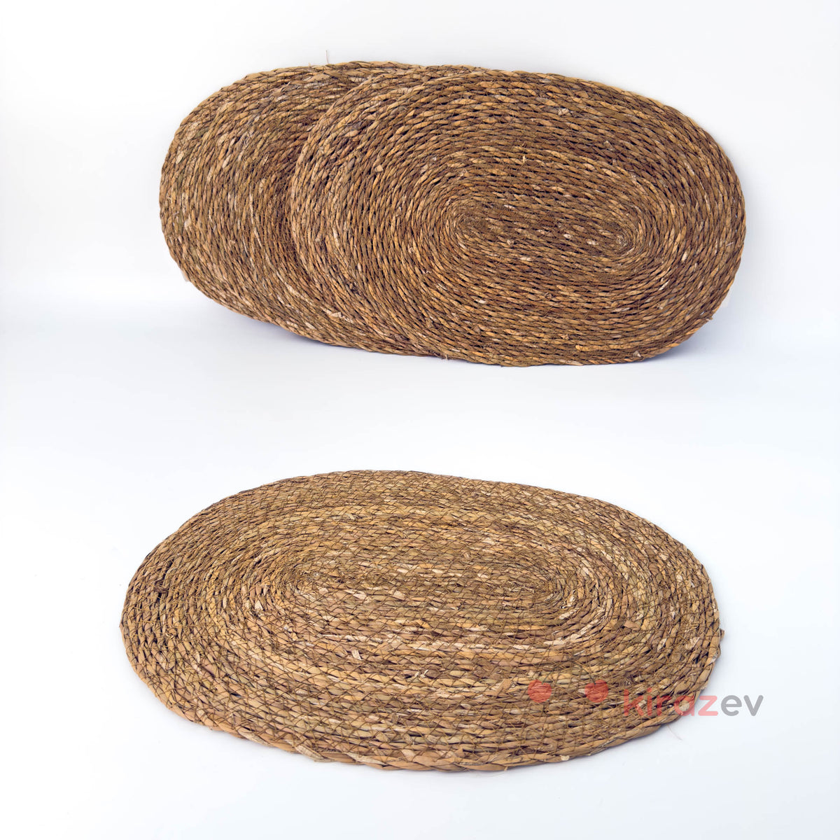 Oval Hasır Supla 6’lı Set - Kiraz Ev